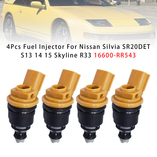 Nissan Silvia SR20DET S13 14 15 Skyline R33 16600-RR543 4PCS Fuel Injector