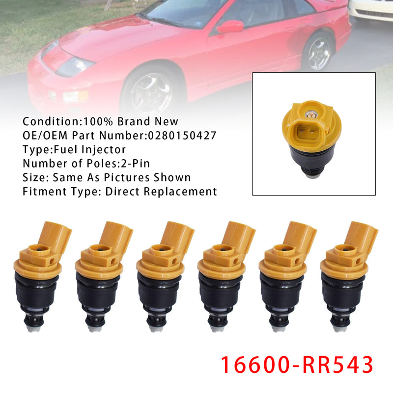 Nissan Silvia SR20DET S13 14 15 Skyline R33 16600-RR543 6PCS Fuel Injector