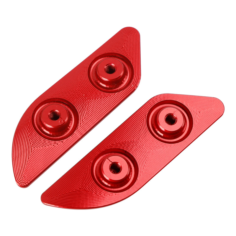Ducati 959 1299 Panigale 2015-2019 Billet Red Mirror Block Off Plates
