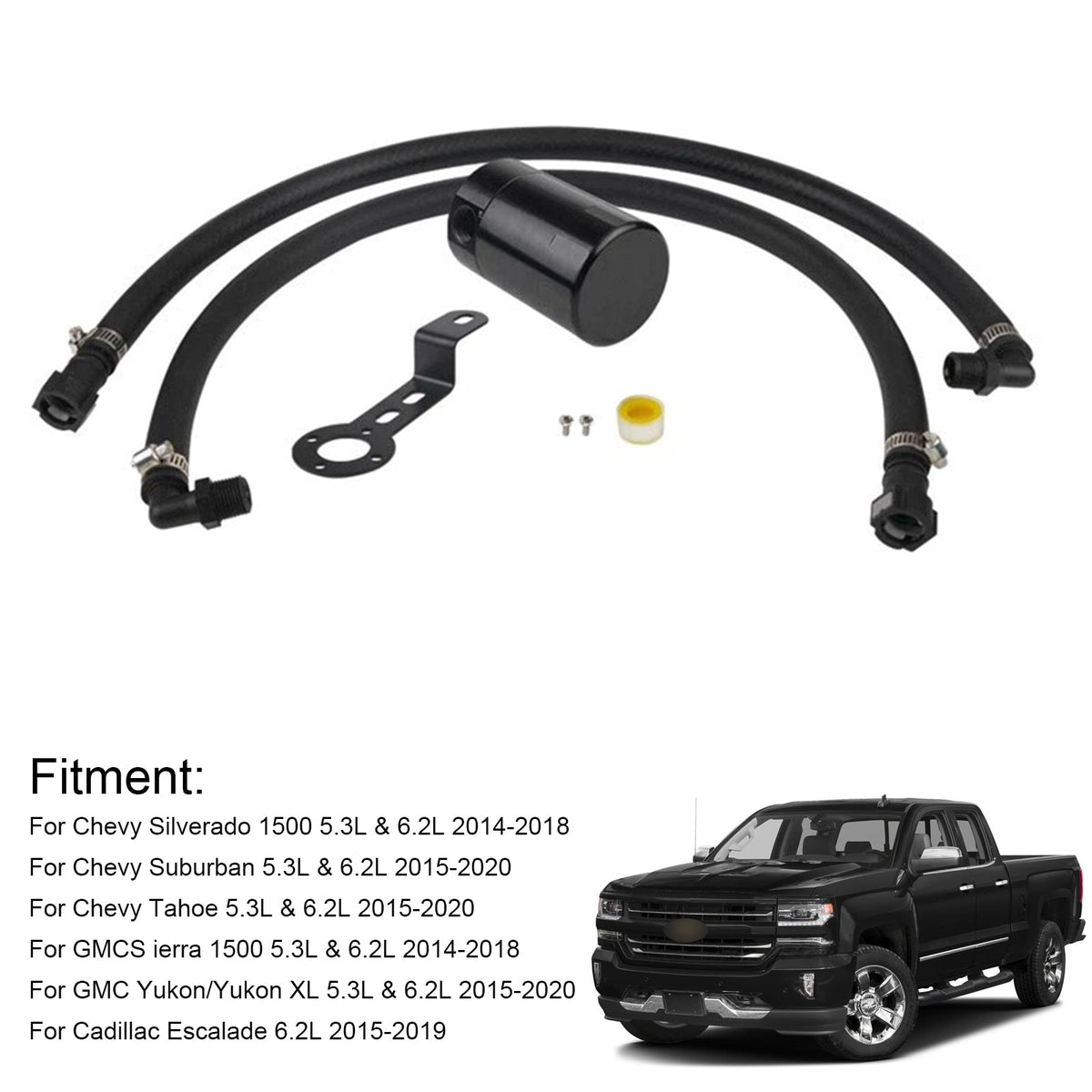Catch Can Air Oil Separator For Chevy Silverado 2014-2018