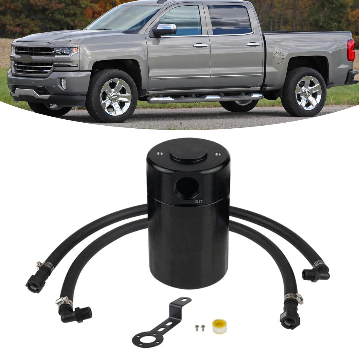 Catch Can Air Oil Separator For Chevy Silverado 2014-2018
