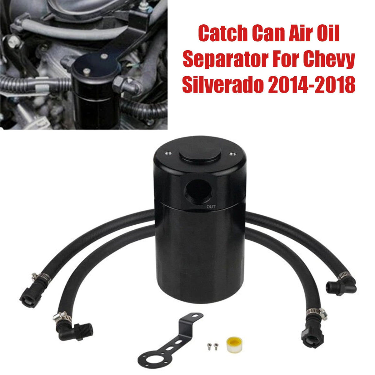 Catch Can Air Oil Separator For Chevy Silverado 2014-2018