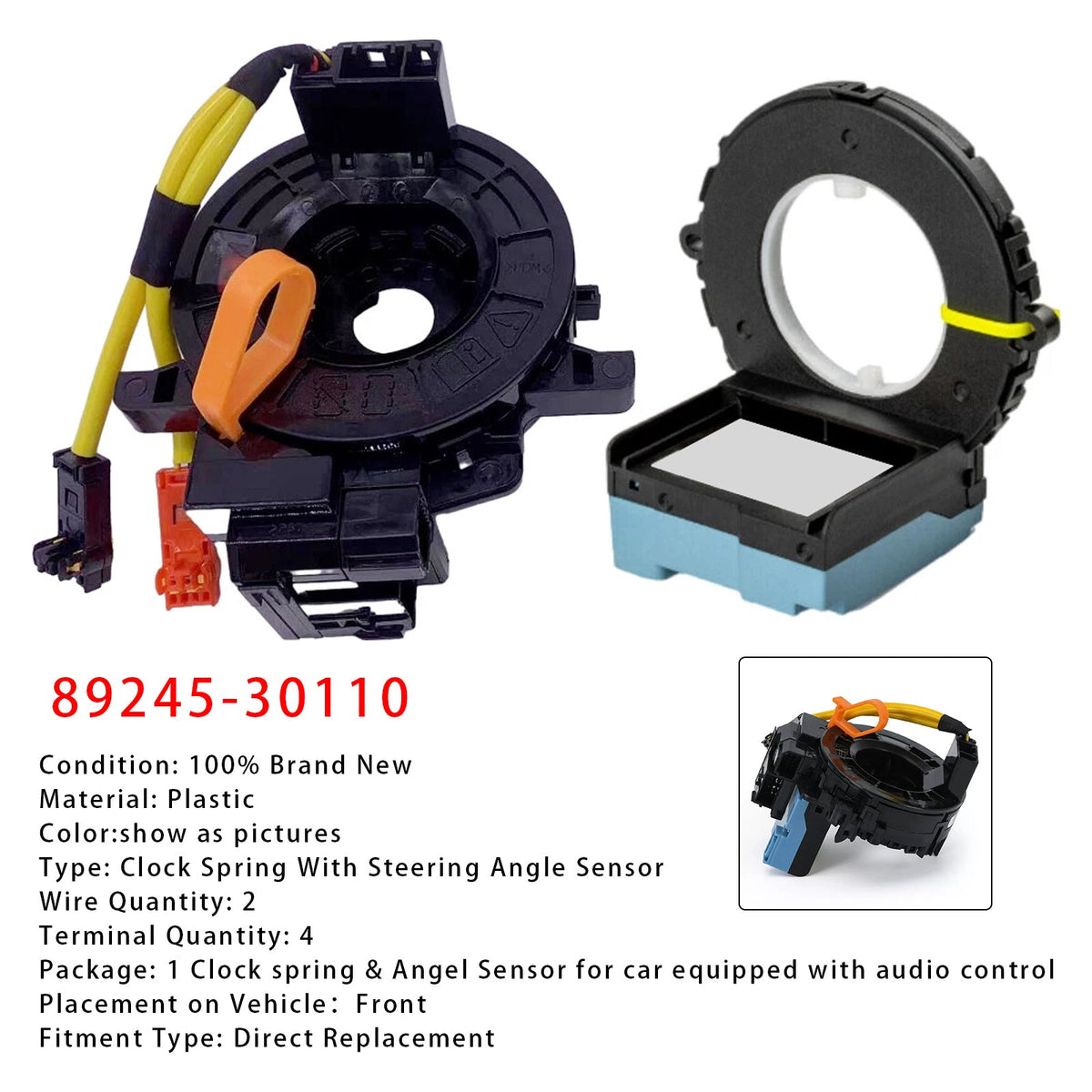 2005-2011 Toyota Tacoma 8430648030 843060E010 Clock Spring With Steering Angle Sensor Audio Control