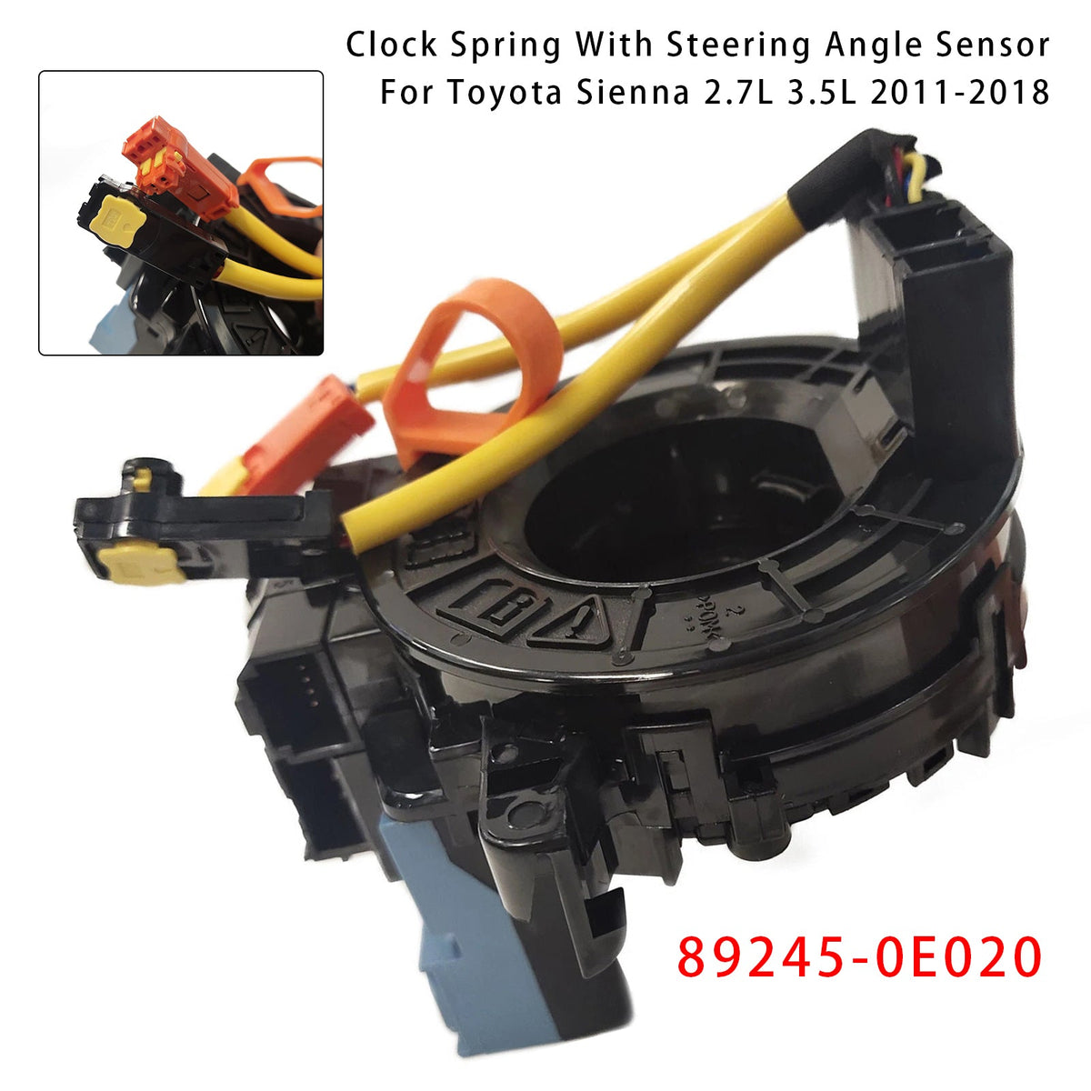 Clock Spring With Steering Angle Sensor 89245-0E020 For Toyota Sienna 2011-2018