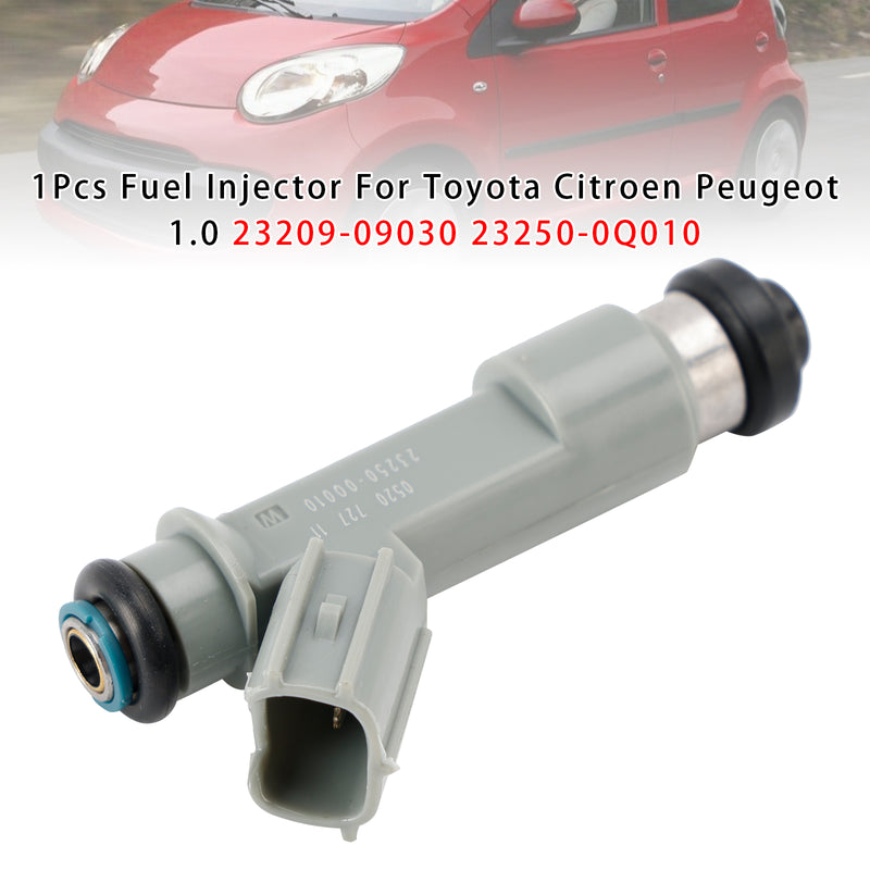 Toyota Citroen Peugeot 1.0 23209-09030 23250-0Q010 1PCS Fuel Injector