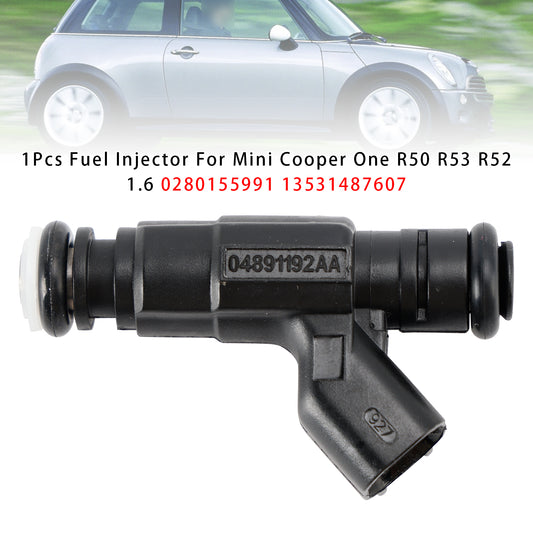 Mini Cooper One R50 R53 R52 1.6 0280155991 13531487607 1PCS Fuel Injector