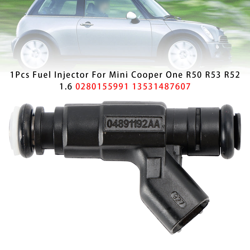 Mini Cooper One R50 R53 R52 1.6 0280155991 13531487607 1PCS Fuel Injector