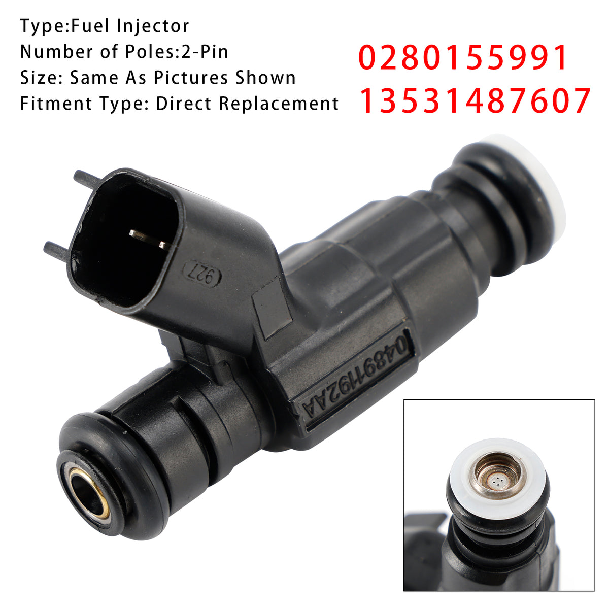 Mini Cooper One R50 R53 R52 1.6 0280155991 13531487607 1PCS Fuel Injector