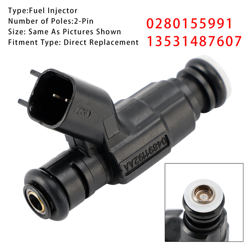 Mini Cooper One R50 R53 R52 1.6 0280155991 13531487607 1PCS Fuel Injector