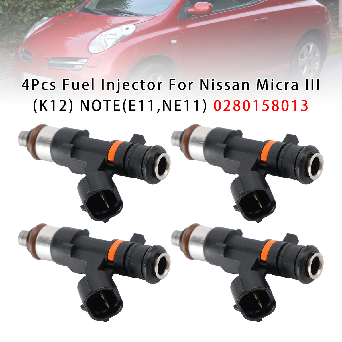 Nissan Micra III (K12) NOTE(E11 NE11) 0280158013 4PCS Fuel Injector