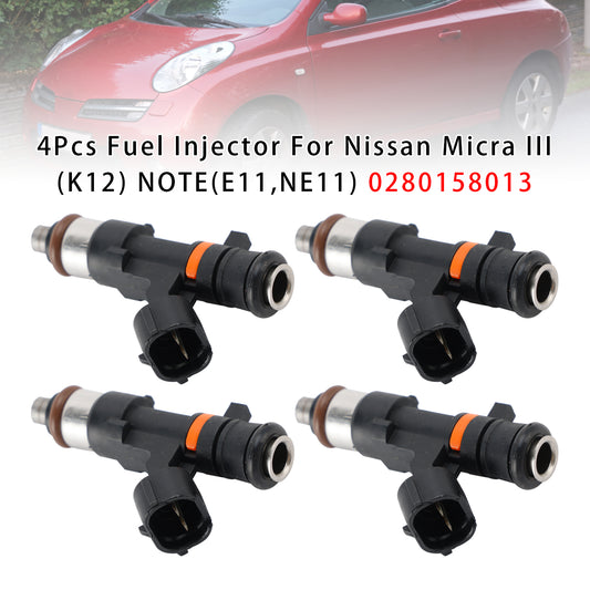 Nissan Micra III (K12) NOTE(E11 NE11) 0280158013 4PCS Fuel Injector