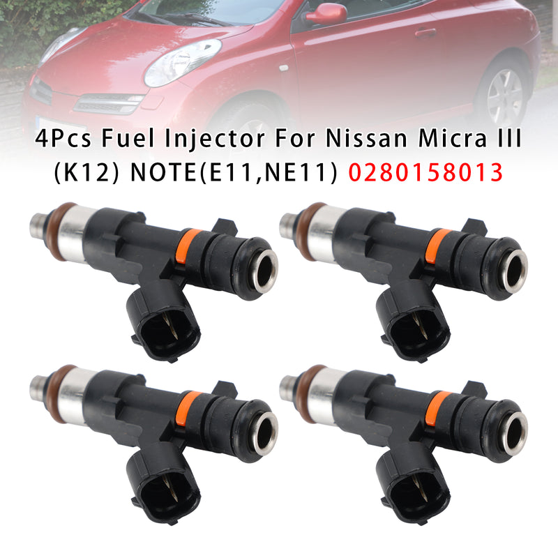 Nissan Micra III (K12) NOTE(E11 NE11) 0280158013 4PCS Fuel Injector