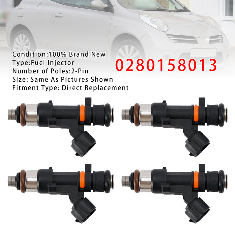 Nissan Micra III (K12) NOTE(E11 NE11) 0280158013 4PCS Fuel Injector