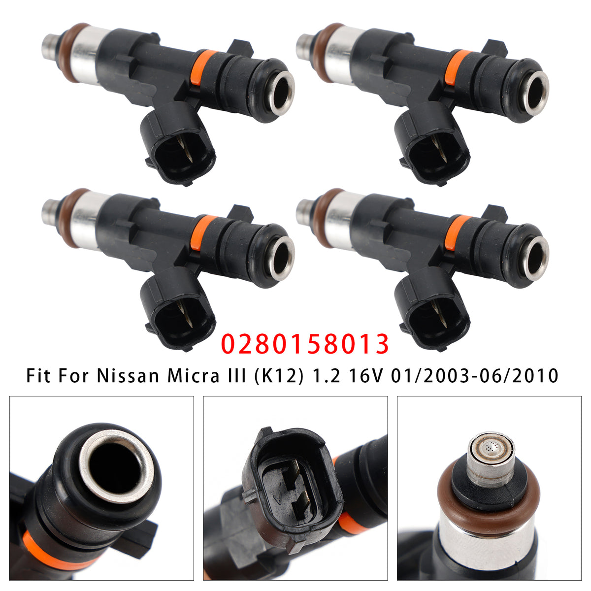 Nissan Micra III (K12) NOTE(E11 NE11) 0280158013 4PCS Fuel Injector