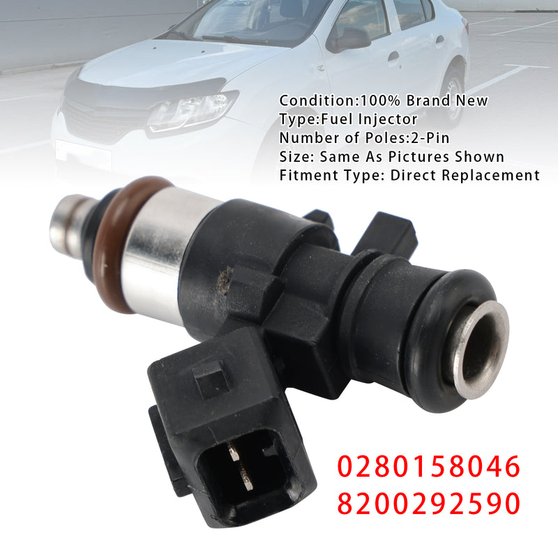 Dacia Sandero Renault Clio III 0280158046 8200292590 1PCS Fuel Injector