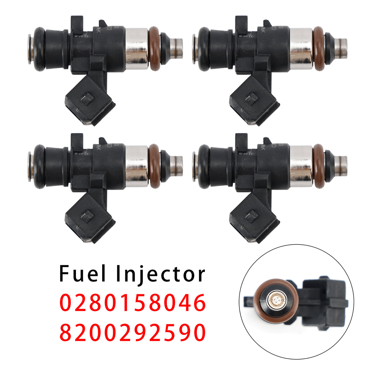 Dacia Sandero Renault Clio III 0280158046 8200292590 4PCS Fuel Injector
