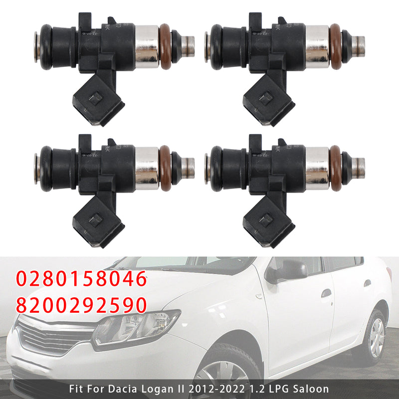 Dacia Sandero Renault Clio III 0280158046 8200292590 4PCS Fuel Injector
