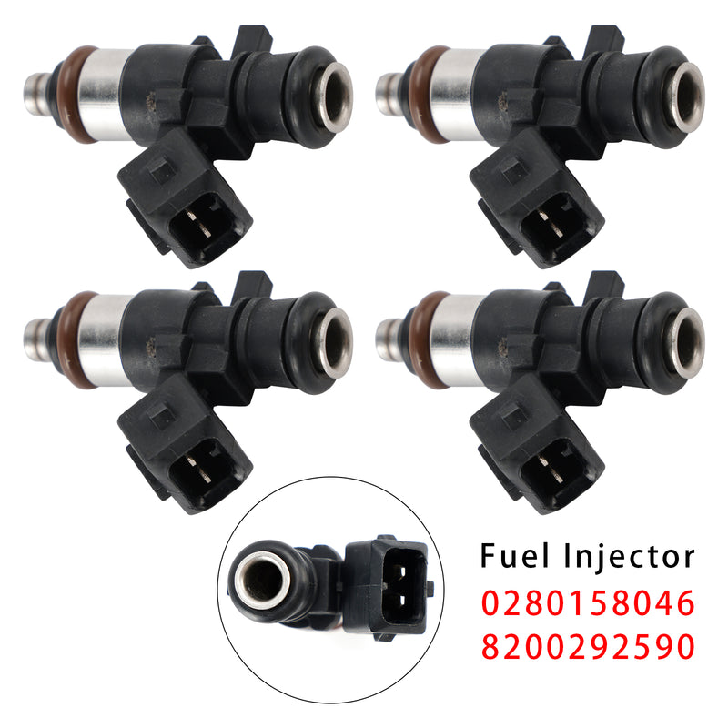 Dacia Sandero Renault Clio III 0280158046 8200292590 4PCS Fuel Injector