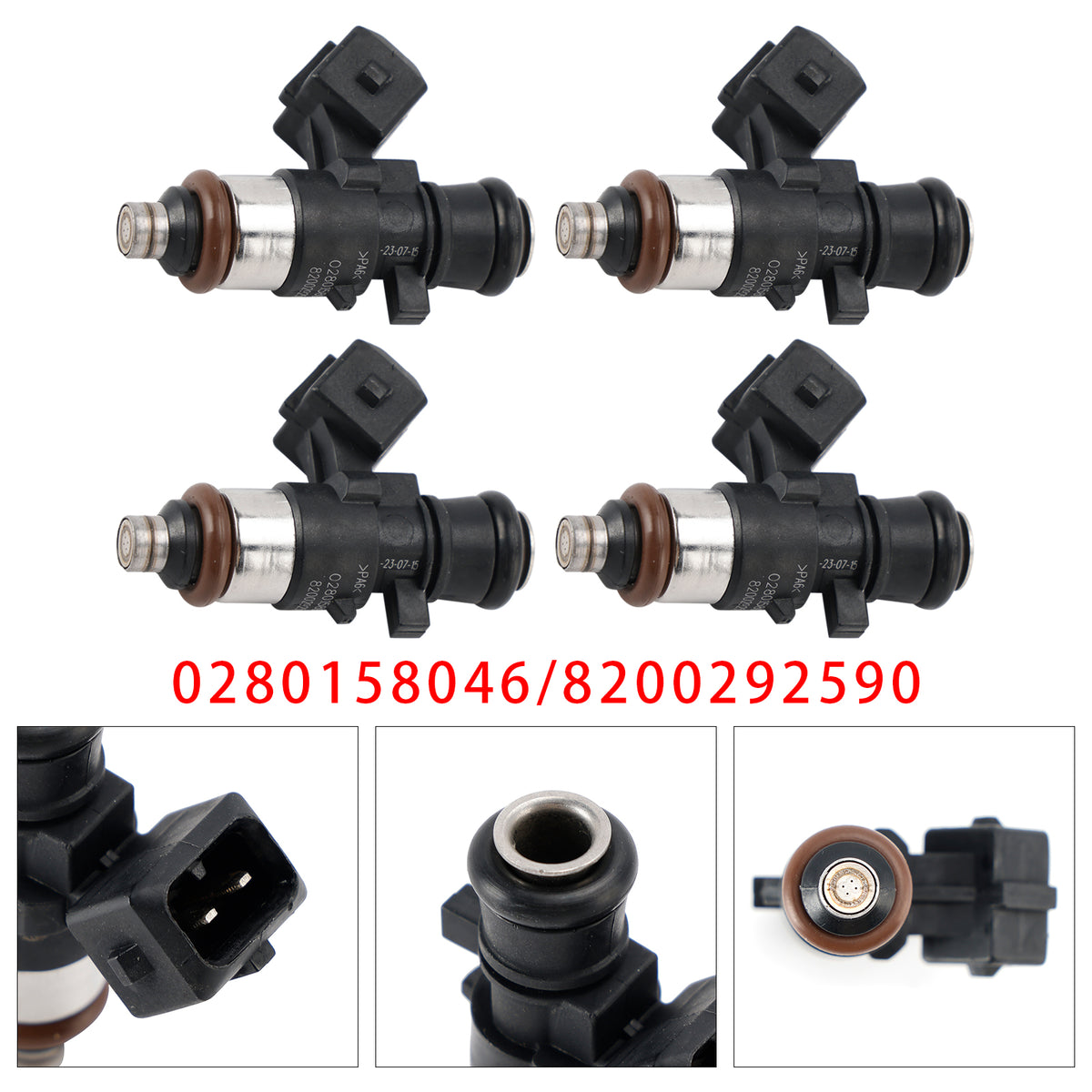 Dacia Sandero Renault Clio III 0280158046 8200292590 4PCS Fuel Injector