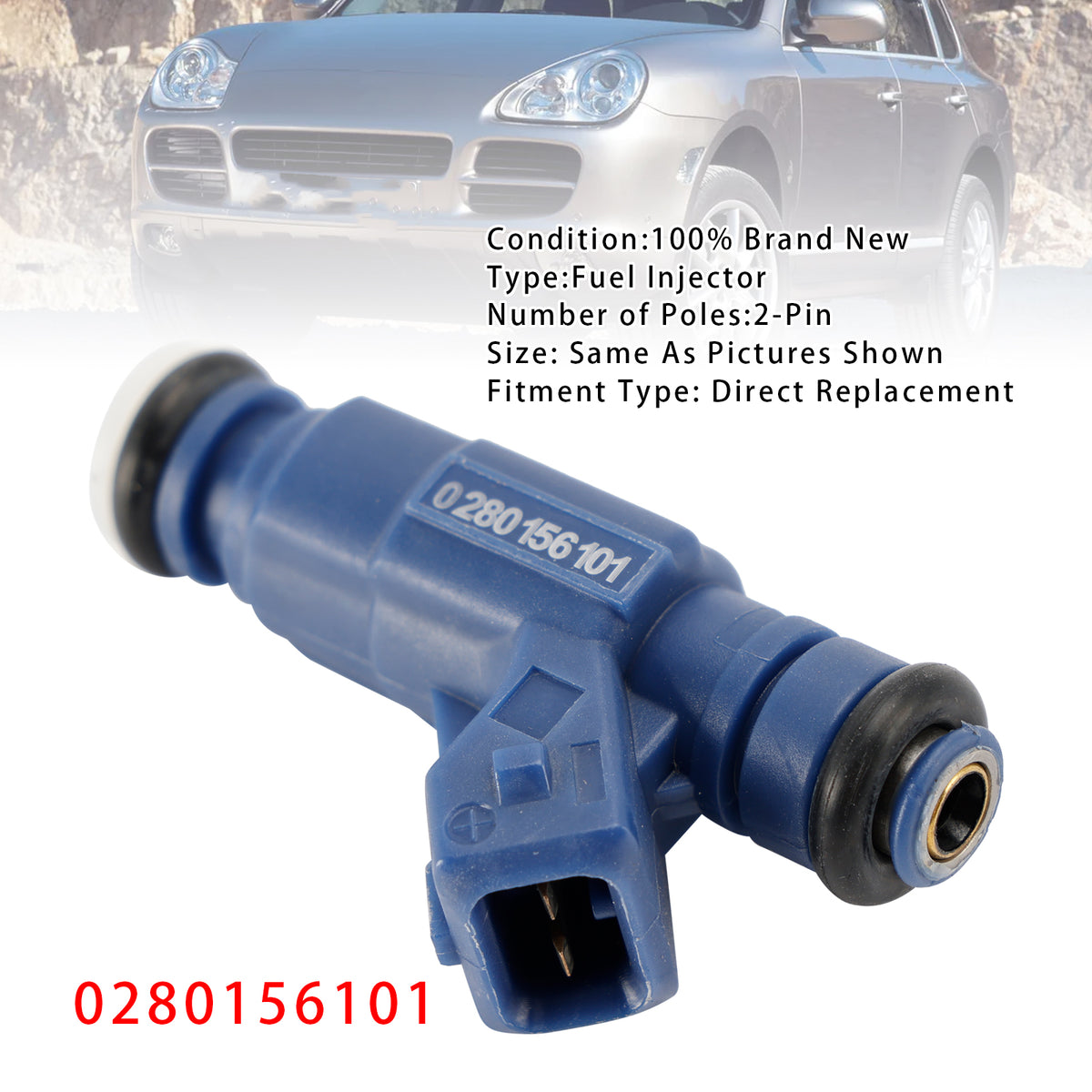 Porsche Cayenne 9PA 4.5L 0280156101 1PCS Fuel Injector
