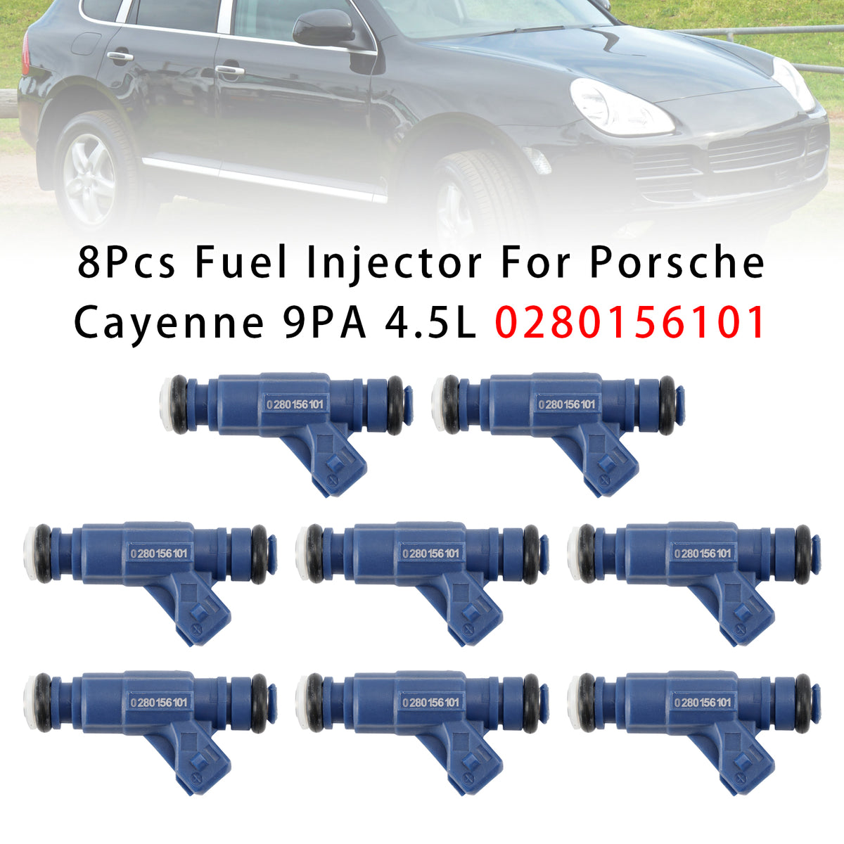 Porsche Cayenne 9PA 4.5L 0280156101 8PCS Fuel Injector