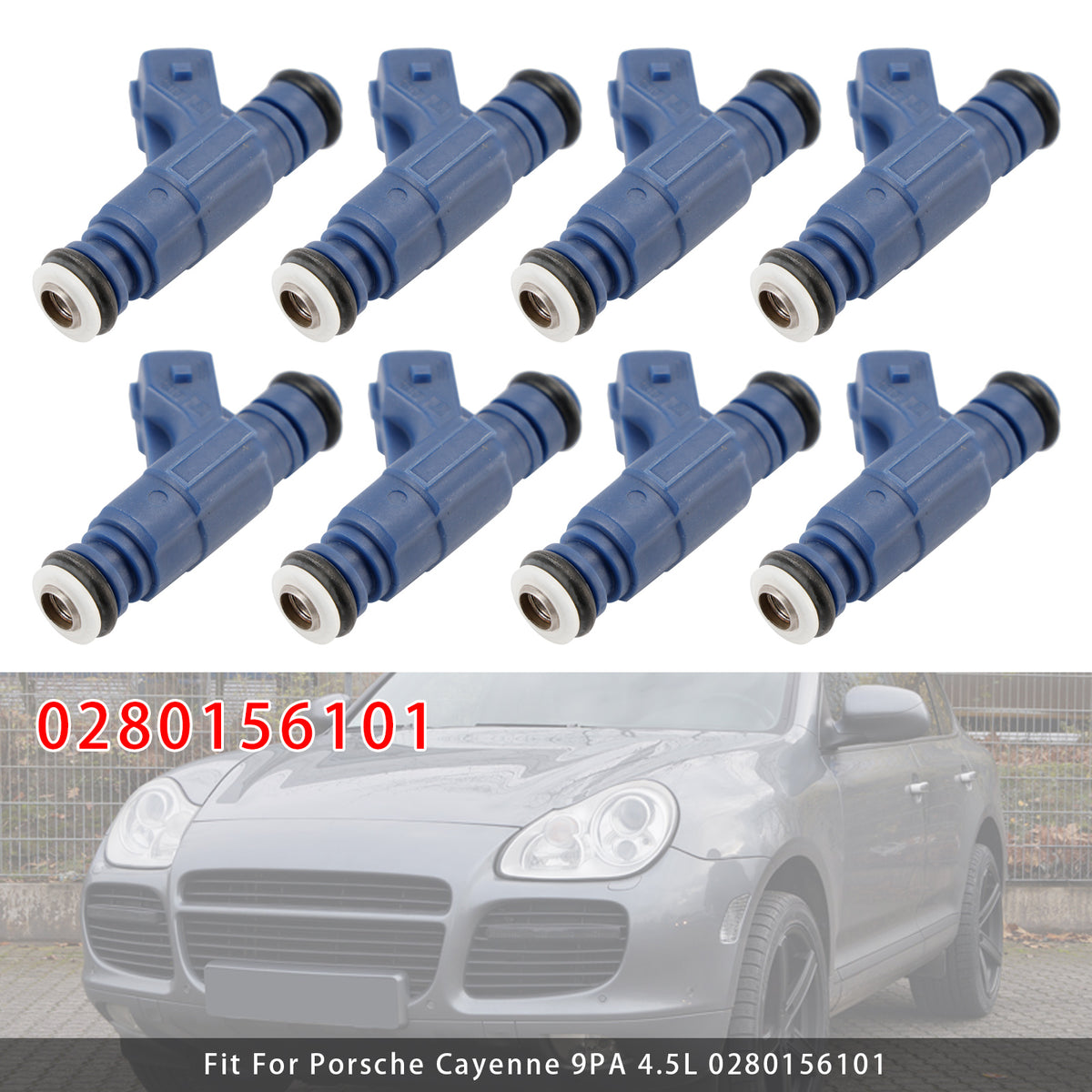 Porsche Cayenne 9PA 4.5L 0280156101 8PCS Fuel Injector