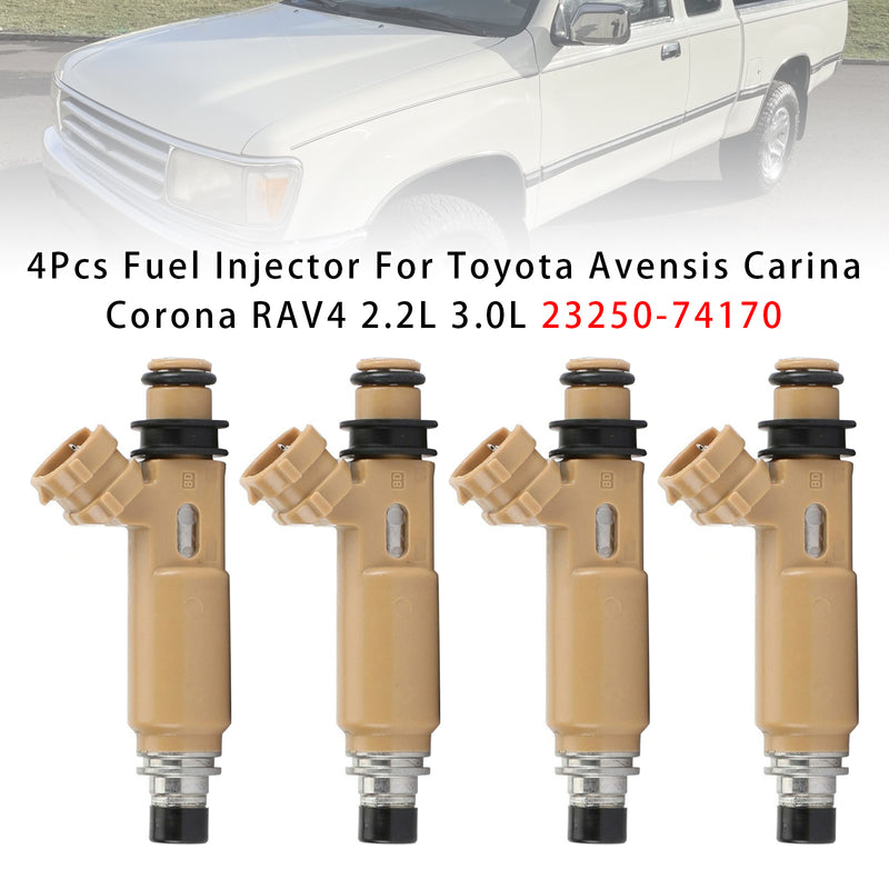 Toyota Avensis Carina Corona RAV4 2.2L 3.0L 23250-74170 4PCS Fuel Injector