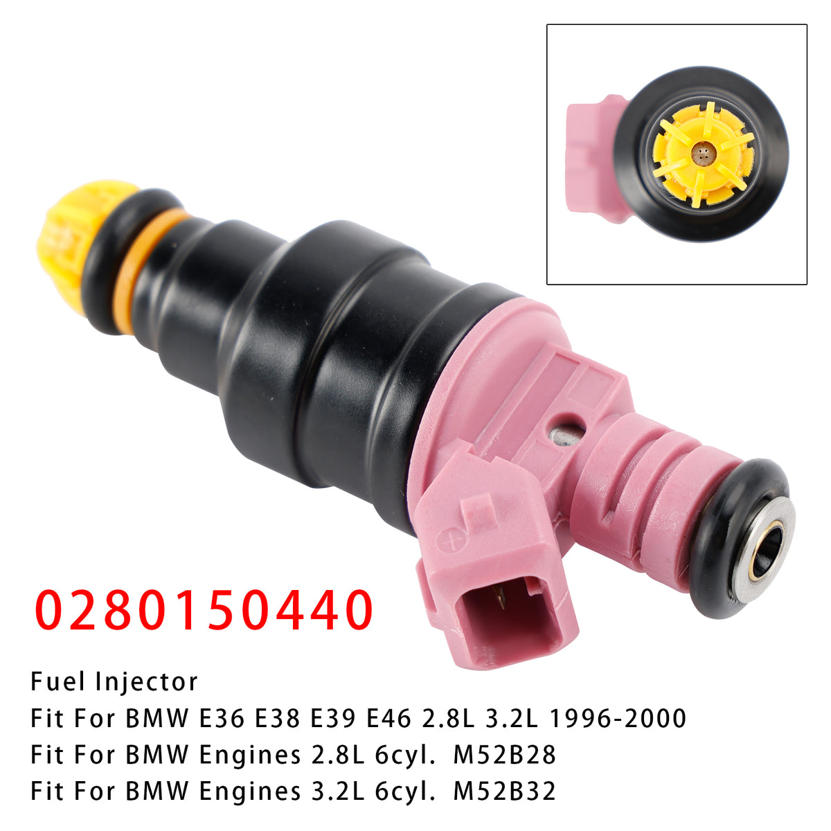 BMW E36 328i M3 E39 Z3 1996-2000 2.8L 3.2L 0280150440 1PCS Fuel Injector