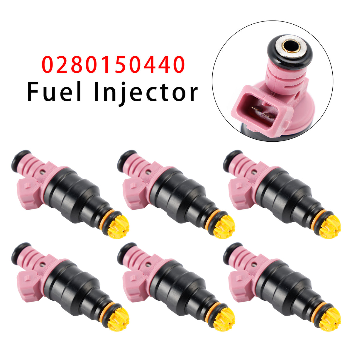 BMW E36 328i M3 E39 Z3 1996-2000 2.8L 3.2L 0280150440 6PCS Fuel Injector