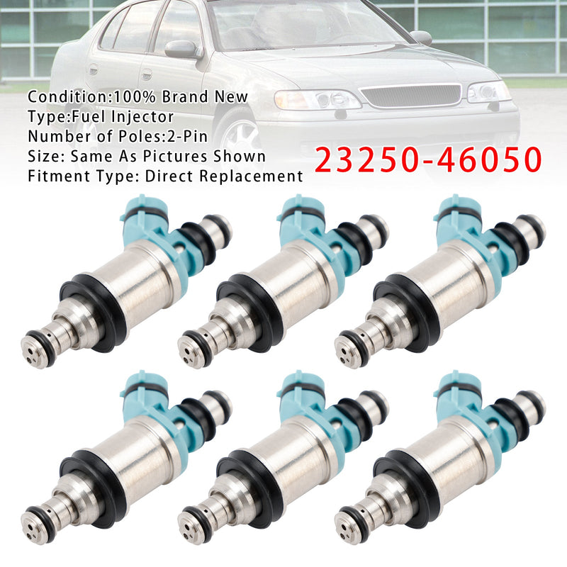 6PCS 23250-46050 Fuel Injector For Lexus GS300 Toyota Supra Non-turbo 3.0L 93-97