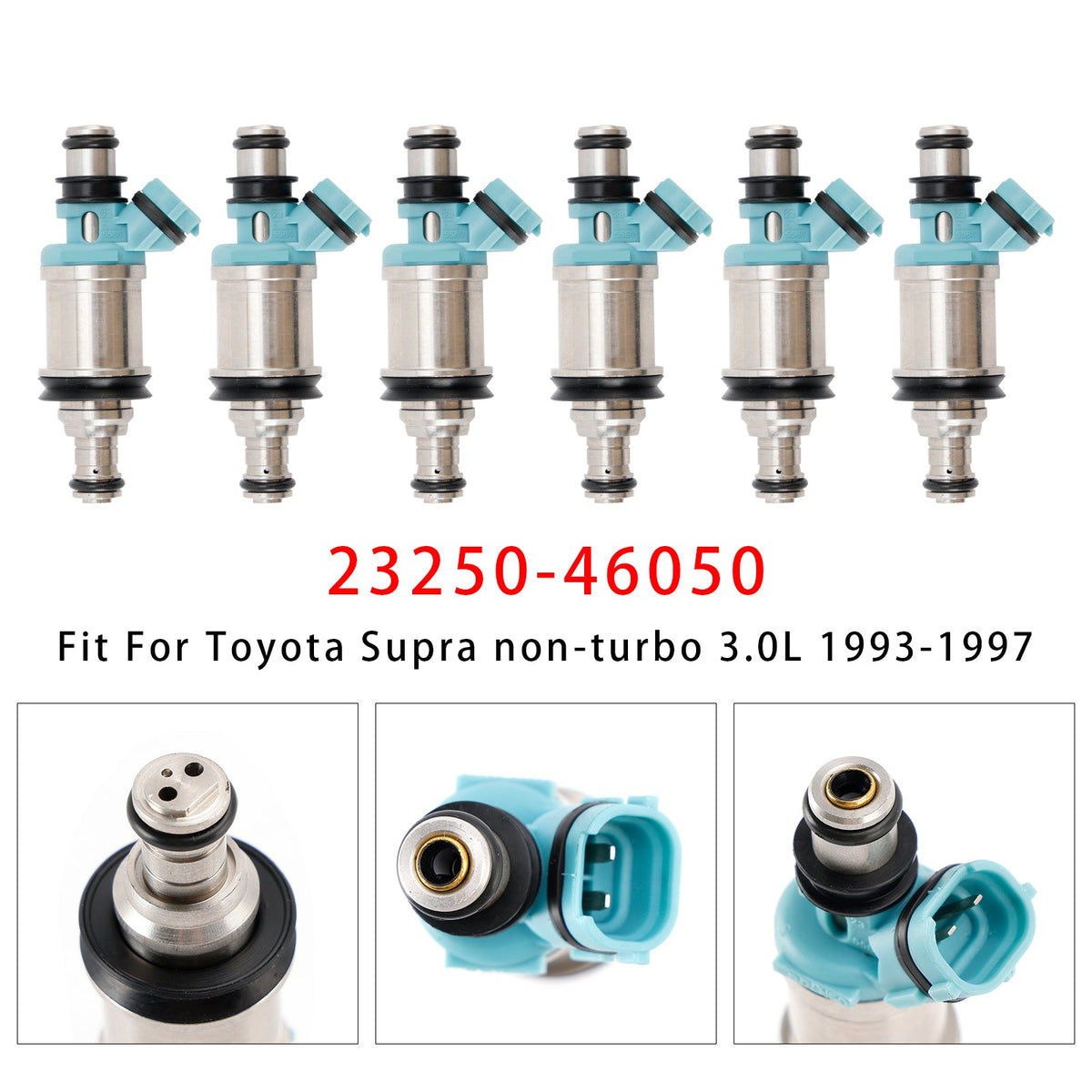 6PCS 23250-46050 Fuel Injector For Lexus GS300 Toyota Supra Non-turbo 3.0L 93-97