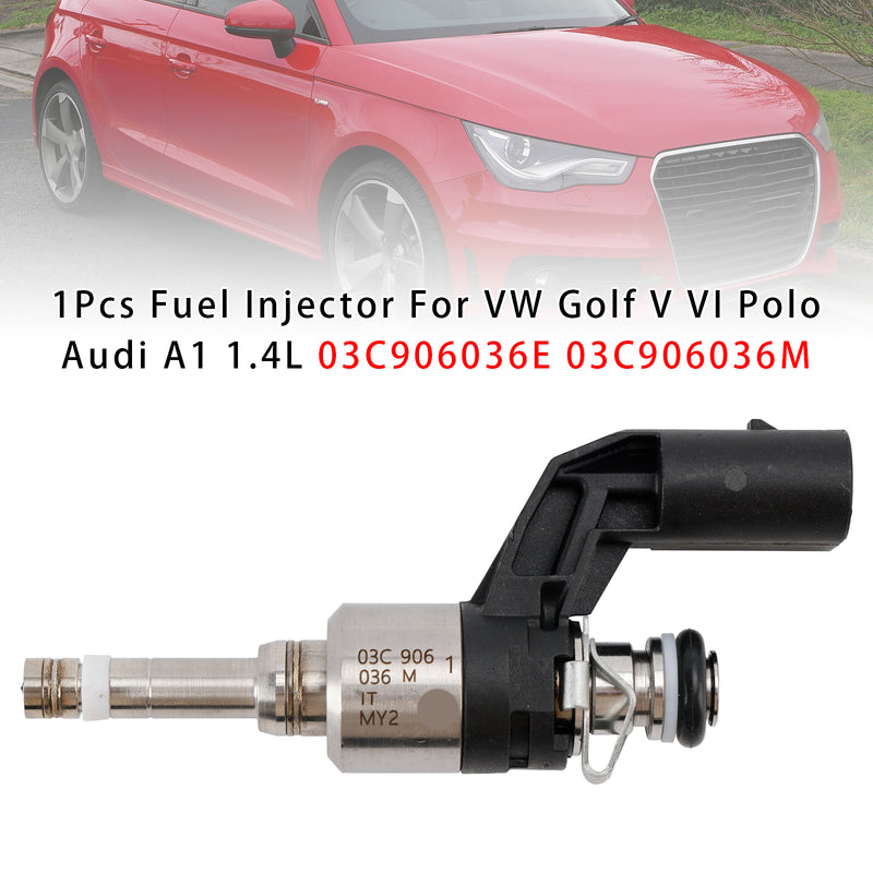 VW Golf V VI Polo Audi A1 1.4L 03C906036E 03C906036M 1PCS Fuel Injector