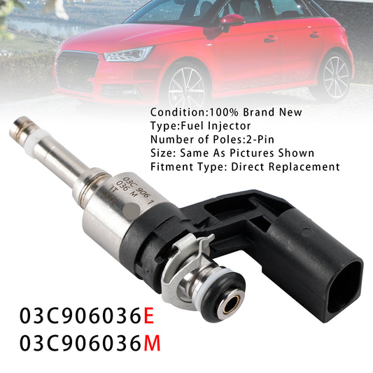 VW Golf V VI Polo Audi A1 1.4L 03C906036E 03C906036M 1PCS Fuel Injector