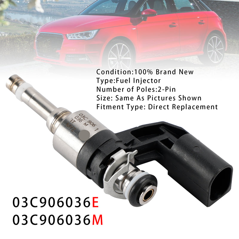 VW Golf V VI Polo Audi A1 1.4L 03C906036E 03C906036M 1PCS Fuel Injector