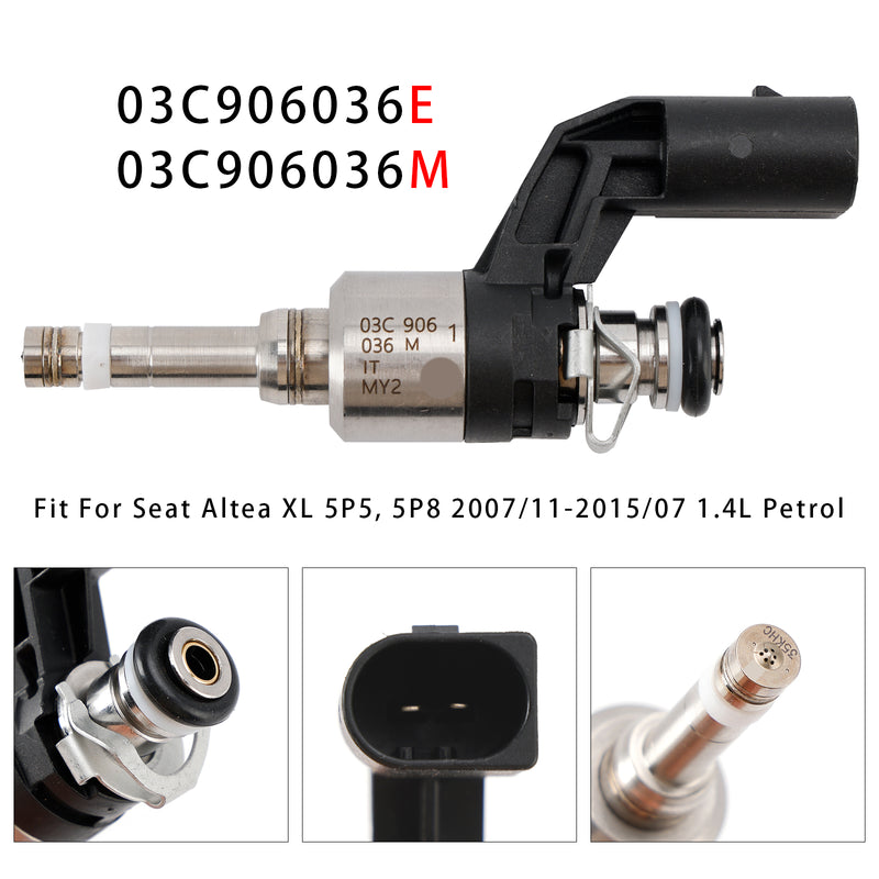 VW Golf V VI Polo Audi A1 1.4L 03C906036E 03C906036M 1PCS Fuel Injector