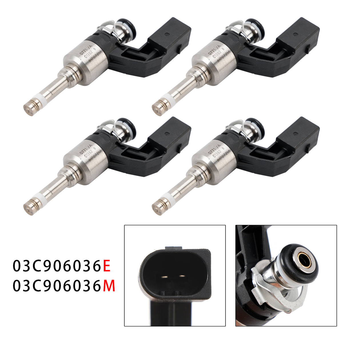 VW Golf V VI Polo Audi A1 1.4L 03C906036E 03C906036M 4PCS Fuel Injector