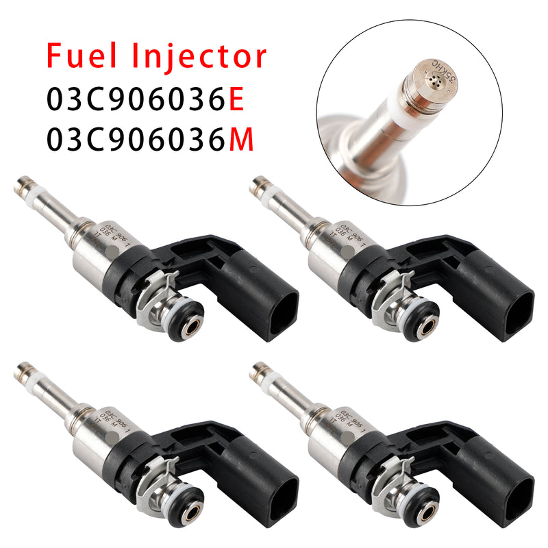 VW Golf V VI Polo Audi A1 1.4L 03C906036E 03C906036M 4PCS Fuel Injector