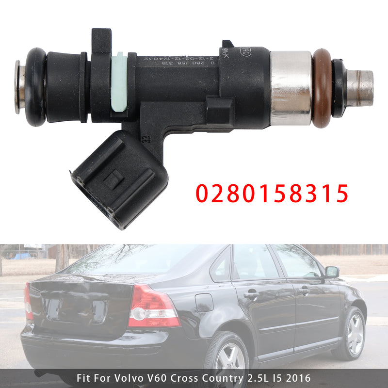 Volvo C30 S60 V50 V60 XC60 L5 2.5L 2005-2016 0280158315 1PCS Fuel Injector