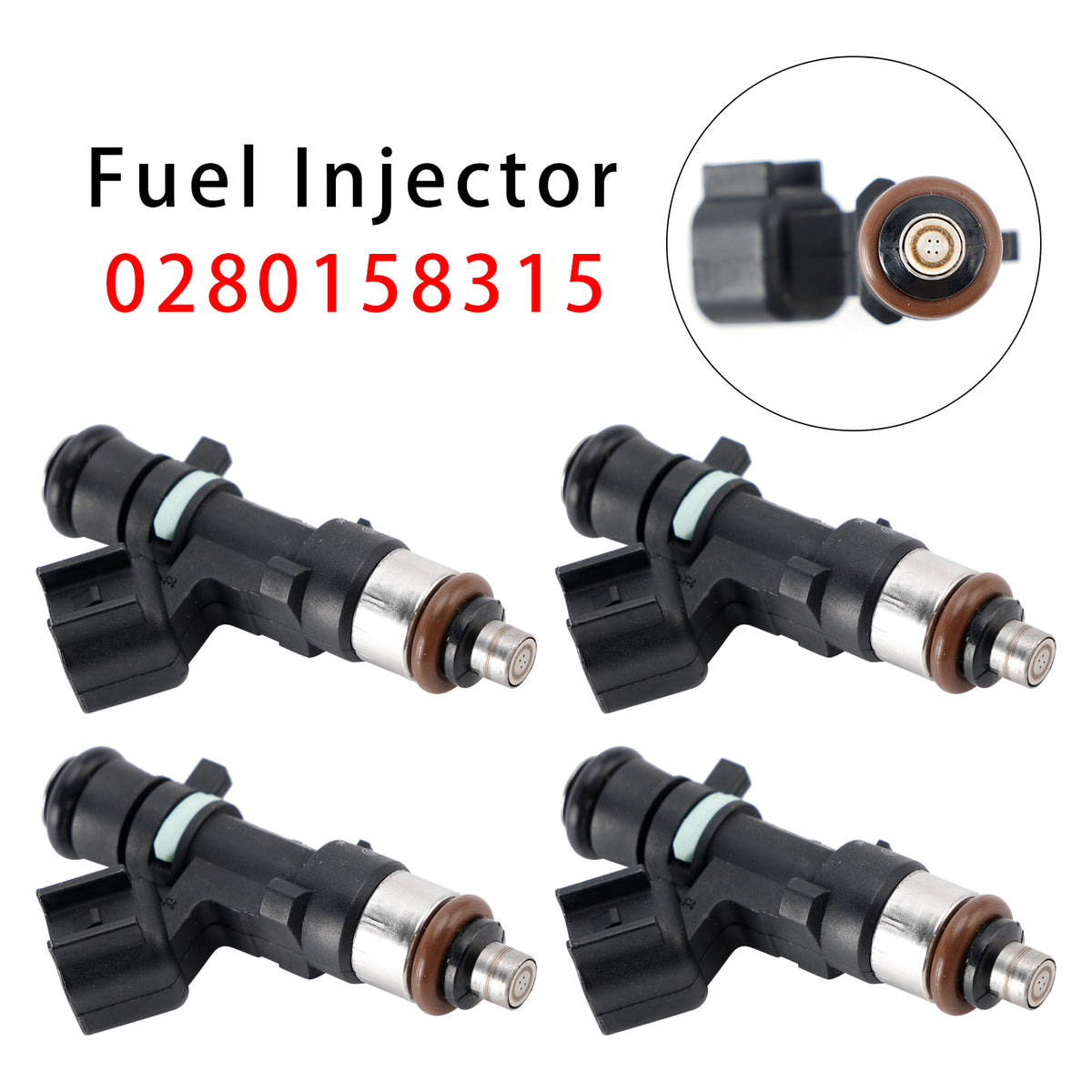 Volvo C30 S60 V50 V60 XC60 L5 2.5L 2005-2016 0280158315 4PCS Fuel Injector