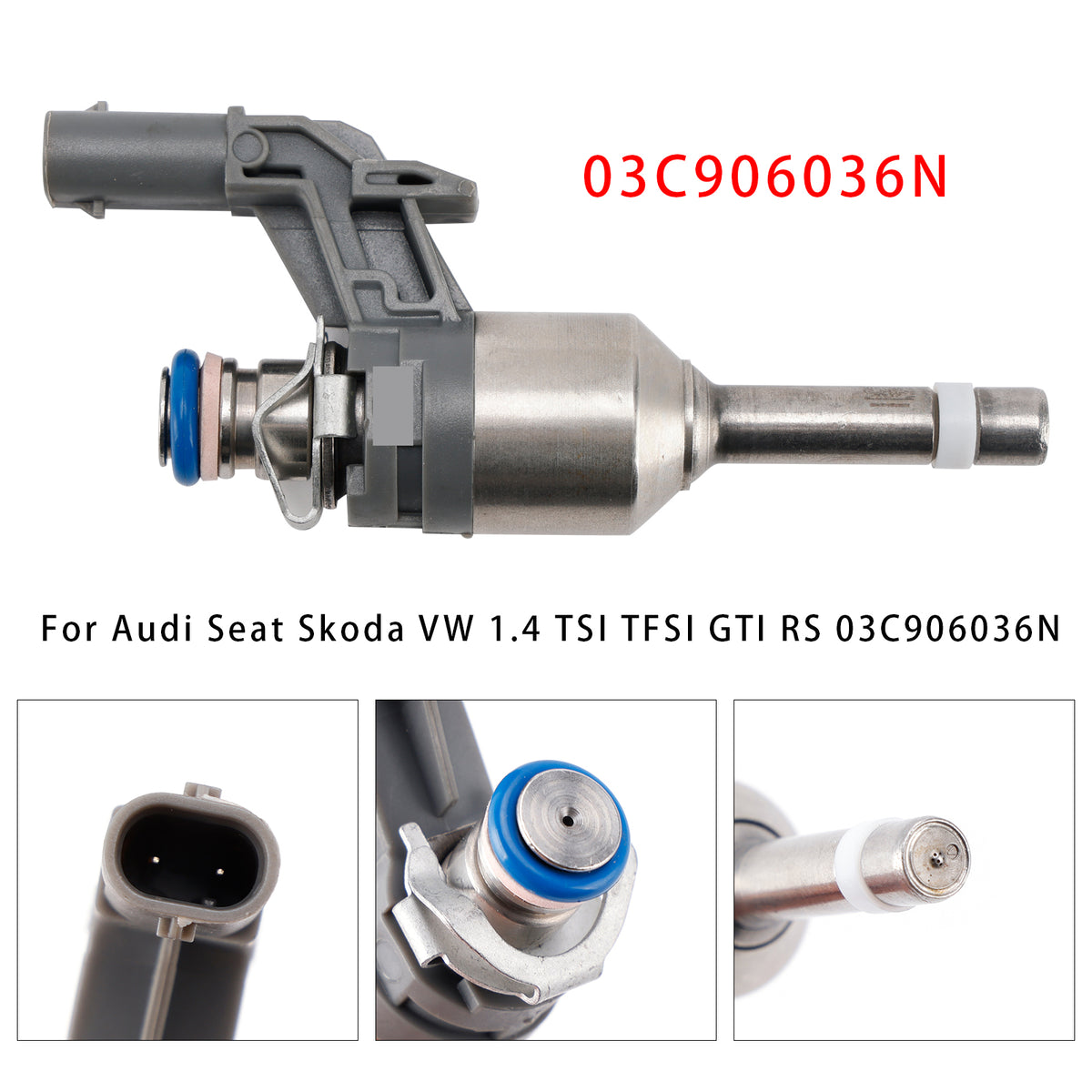 Audi Seat Skoda VW 1.4 TSI TFSI GTI RS 03C906036N 1PCS Fuel Injector