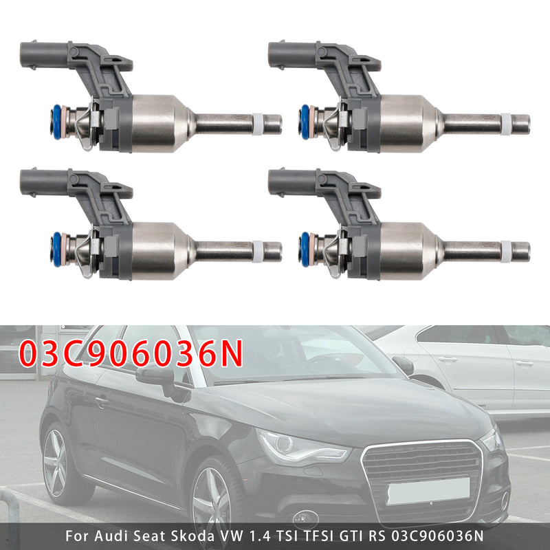 Audi Seat Skoda VW 1.4 TSI TFSI GTI RS 03C906036N 4PCS Fuel Injector