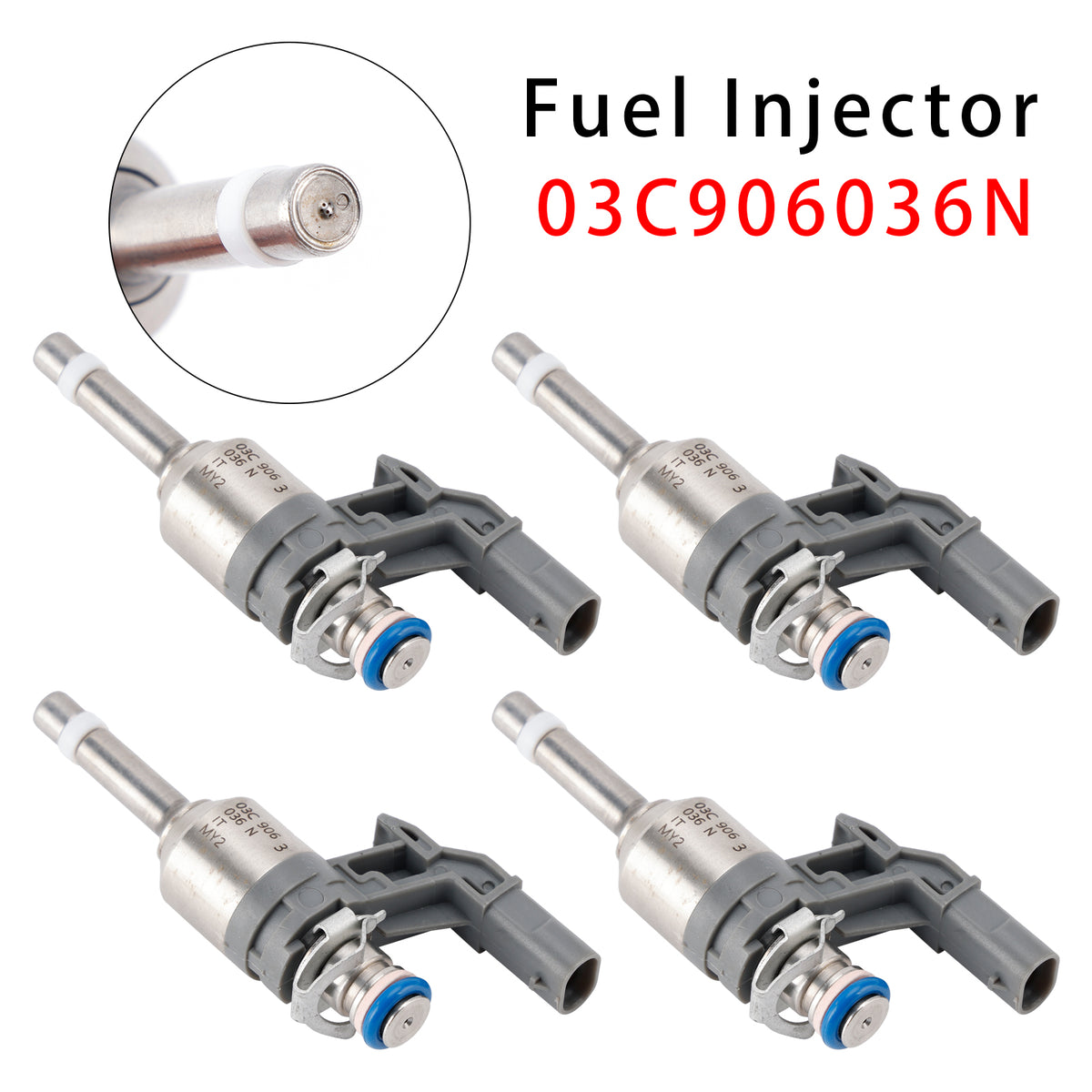 Audi Seat Skoda VW 1.4 TSI TFSI GTI RS 03C906036N 4PCS Fuel Injector