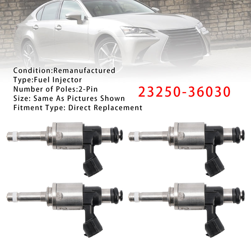 Lexus IS200T RC200T NX200T 2.0L 23250-36030 4PCS Fuel Injector
