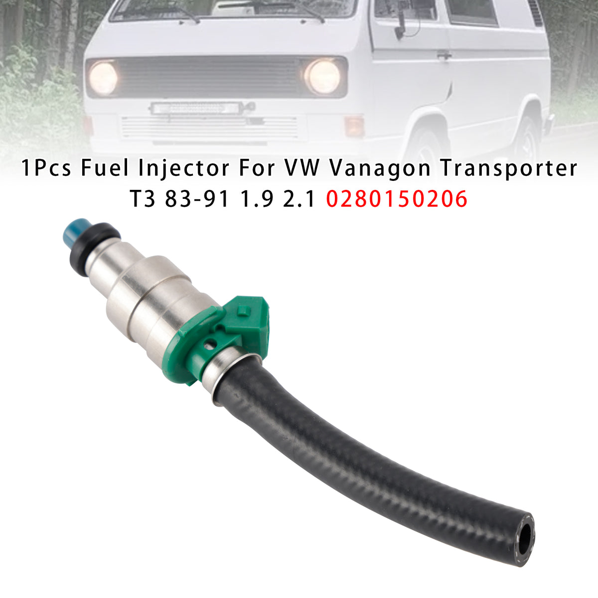 VW Vanagon Transporter T3 1983-1991 1.9 2.1 0280150206 1PCS Fuel Injector