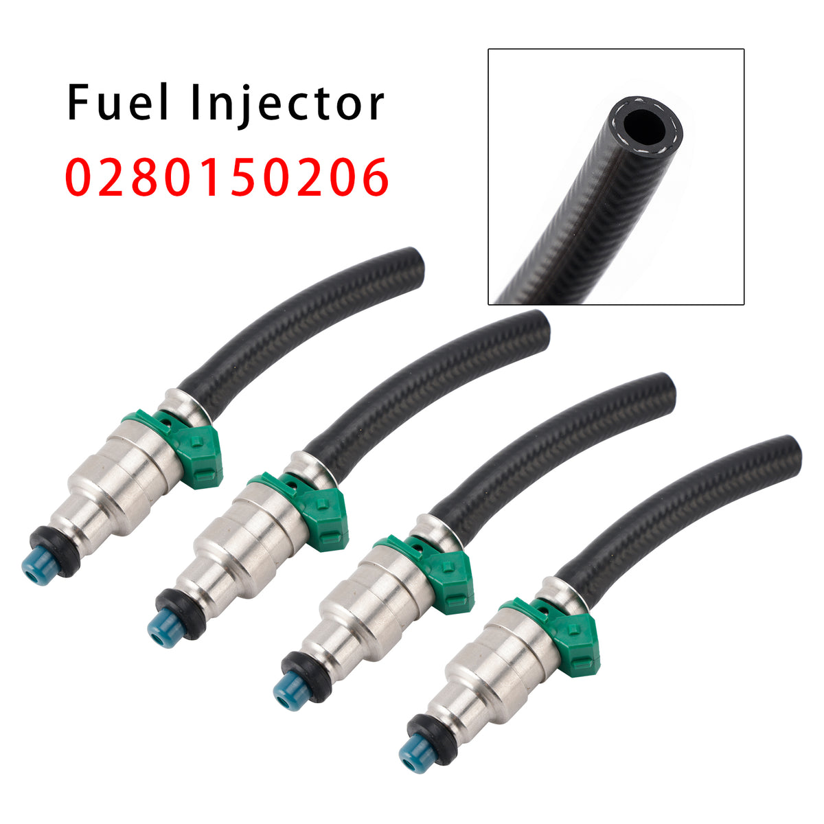 VW Vanagon Transporter T3 1983-1991 1.9 2.1 0280150206 4PCS Fuel Injector