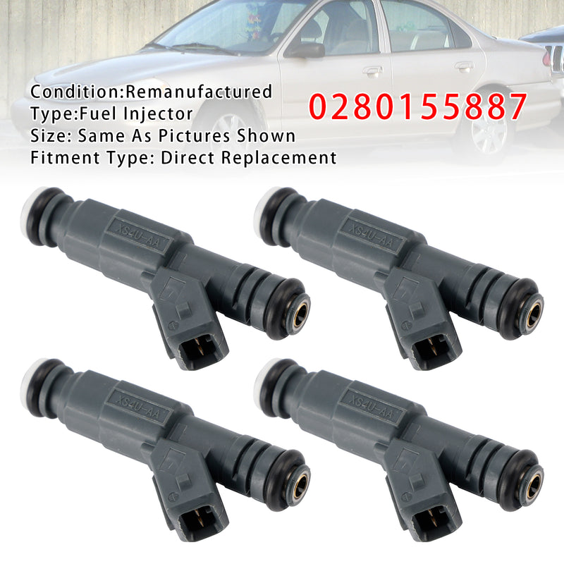 Ford Focus Escape Contour Mazda Tribute 1999-2004 0280155887 4PCS Fuel Injector