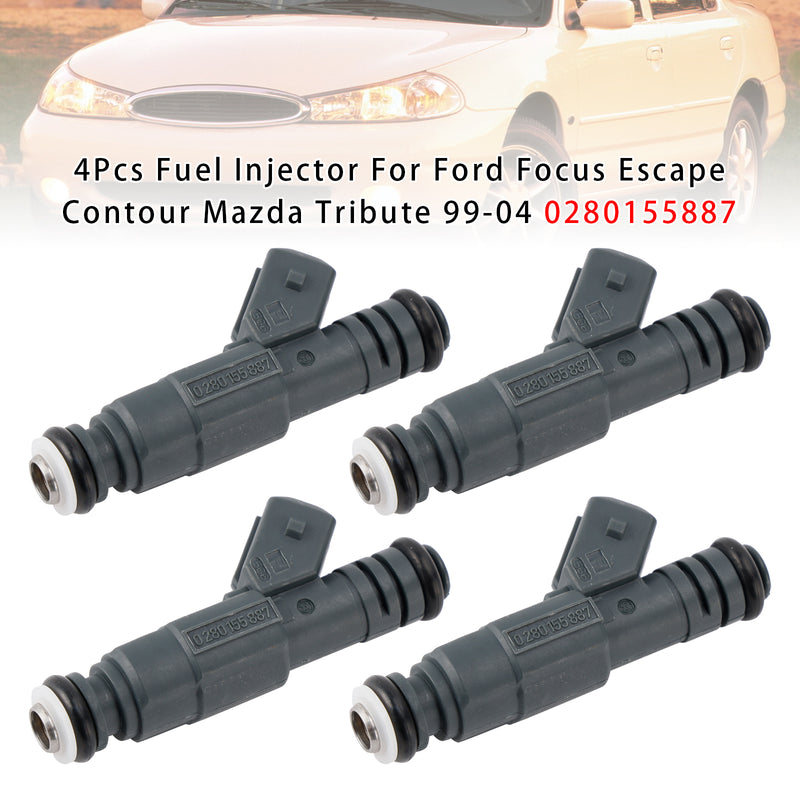 Ford Focus Escape Contour Mazda Tribute 1999-2004 0280155887 4PCS Fuel Injector