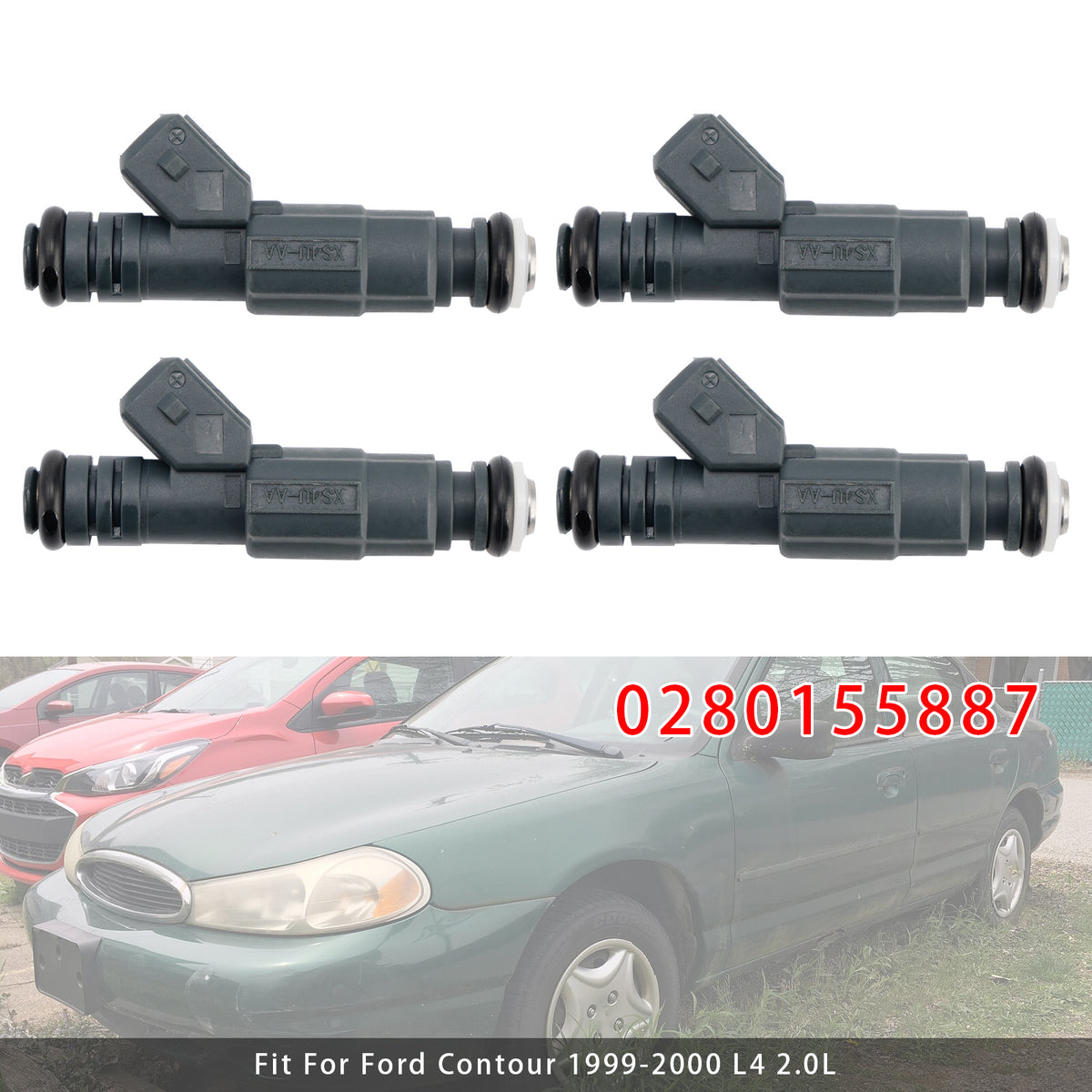 Ford Focus Escape Contour Mazda Tribute 1999-2004 0280155887 4PCS Fuel Injector