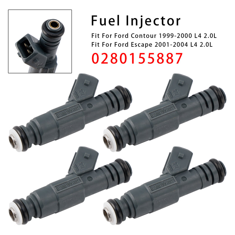 Ford Focus Escape Contour Mazda Tribute 1999-2004 0280155887 4PCS Fuel Injector