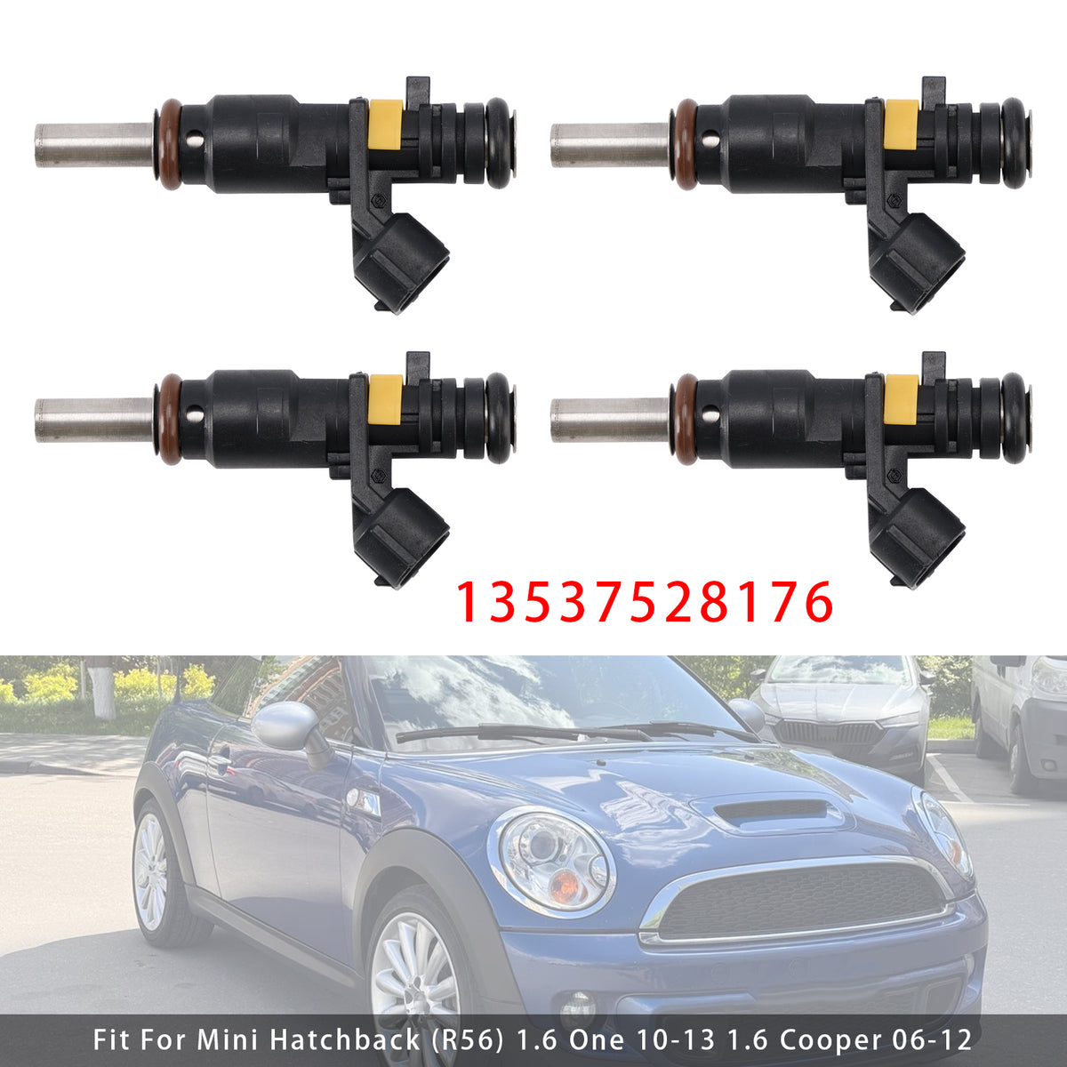 Mini Cooper R55 R56 Peugeot 207/208 1.6 2006-2012 13537528176 4PCS Fuel Injector